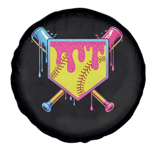 Softball Drip Spare Tire Cover Ice Cream Drip Youth Girls Softball Sport TS10 Print Your Wear