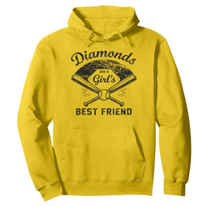 Softball Mom Gift Hoodie Diamonds Are A Girls Best Friend TS10 Daisy Print Your Wear