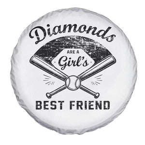 Softball Mom Gift Spare Tire Cover Diamonds Are A Girls Best Friend TS10 Print Your Wear