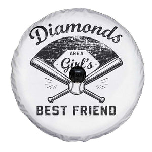 Softball Mom Gift Spare Tire Cover Diamonds Are A Girls Best Friend TS10 Print Your Wear