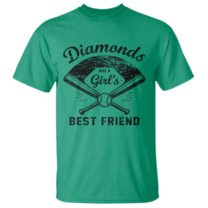 Softball Mom Gift T Shirt Diamonds Are A Girls Best Friend TS10 Irish Green Print Your Wear