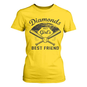 Softball Mom Gift T Shirt For Women Diamonds Are A Girls Best Friend TS10 Daisy Print Your Wear