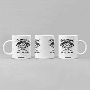 Softball Mom Gift Coffee Mug Diamonds Are A Girls Best Friend TS10 Print Your Wear