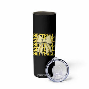 Softball Bow Skinny Tumbler Sister Sport Lovers Girls Team TS10 Print Your Wear
