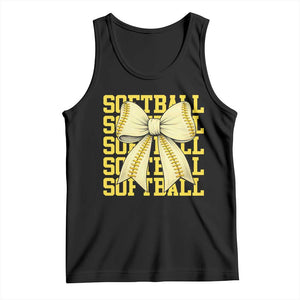 Softball Bow Tank Top Sister Sport Lovers Girls Team TS10 Black Print Your Wear
