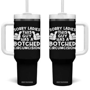 Inappropriate Adult Tumbler With Handle This Guy Botched Funny Cringe Offensive Humor Men TS10 One Size: 40 oz Black Print Your Wear