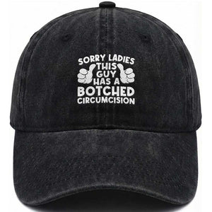 Inappropriate Adult Washed Cotton Baseball Cap This Guy Botched Funny Cringe Offensive Humor Men TS10 Print Your Wear