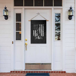 Vintage Patriotic Softball Garden Flag Girls Baseball Softball Player American Flag TS10 Print Your Wear