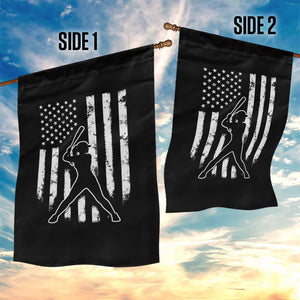 Vintage Patriotic Softball Garden Flag Girls Baseball Softball Player American Flag TS10 Print Your Wear