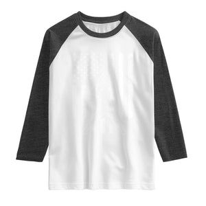 Vintage Patriotic Softball Raglan Shirt Girls Baseball Softball Player American Flag TS10 White Heather Charcoal Print Your Wear