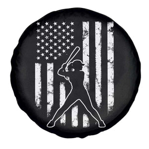 Vintage Patriotic Softball Spare Tire Cover Girls Baseball Softball Player American Flag TS10 Print Your Wear