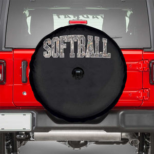 Camo Softball Spare Tire Cover Vintage Camouflage Softball Varsity Game Day TS10 Black Print Your Wear