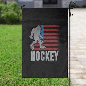 Hockey Bigfoot USA Flag Garden Flag Vintage Patriotic Ice Hockey Player TS10 Print Your Wear