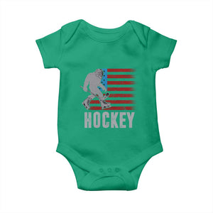Hockey Bigfoot USA Flag Baby Onesie Vintage Patriotic Ice Hockey Player TS10 Irish Green Print Your Wear