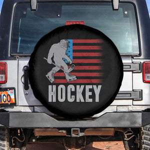 Hockey Bigfoot USA Flag Spare Tire Cover Vintage Patriotic Ice Hockey Player TS10 No hole Black Print Your Wear