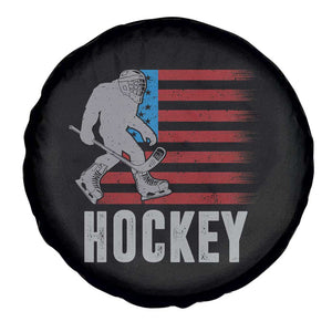 Hockey Bigfoot USA Flag Spare Tire Cover Vintage Patriotic Ice Hockey Player TS10 Print Your Wear
