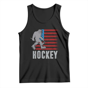 Hockey Bigfoot USA Flag Tank Top Vintage Patriotic Ice Hockey Player TS10 Black Print Your Wear
