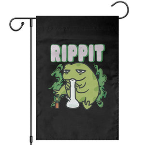 Rippit Frog Meme Garden Flag Funny Stoner Bong Rip TS10 Black Print Your Wear
