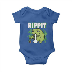 Rippit Frog Meme Baby Onesie Funny Stoner Bong Rip TS10 Royal Blue Print Your Wear