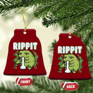 Rippit Frog Meme Ceramic Ornament Funny Stoner Bong Rip TS10 Print Your Wear