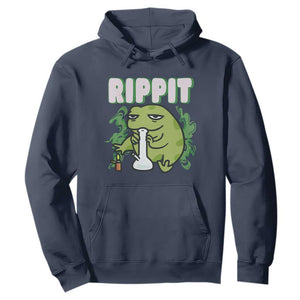 Rippit Frog Meme Hoodie Funny Stoner Bong Rip TS10 Navy Print Your Wear