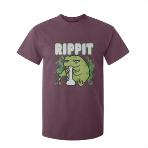 Rippit Frog Meme T Shirt For Kid Funny Stoner Bong Rip TS10 Maroon Print Your Wear