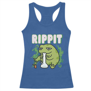 Rippit Frog Meme Racerback Tank Top Funny Stoner Bong Rip TS10 Royal Blue Print Your Wear