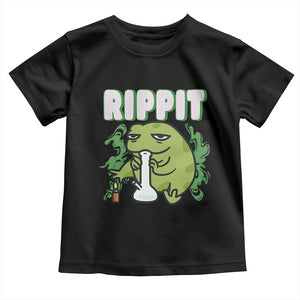 Rippit Frog Meme Toddler T Shirt Funny Stoner Bong Rip TS10 Black Print Your Wear