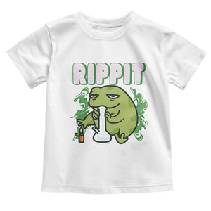 Rippit Frog Meme Toddler T Shirt Funny Stoner Bong Rip TS10 White Print Your Wear