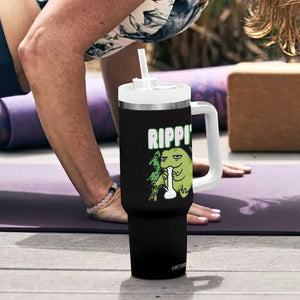 Rippit Frog Meme Tumbler With Handle Funny Stoner Bong Rip TS10 Print Your Wear