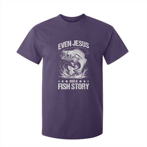 Funny Fishing T Shirt For Kid Even Jesus Had A Fish Story Funny Christian Fisherman TS10 Purple Print Your Wear