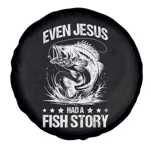 Funny Fishing Spare Tire Cover Even Jesus Had A Fish Story Funny Christian Fisherman TS10 Print Your Wear