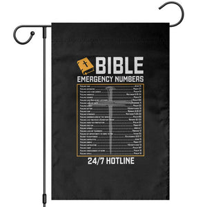 Bible Emergency Numbers Garden Flag Funny Christian Bible Jesus Religious TS10 Black Print Your Wear