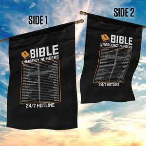 Bible Emergency Numbers Garden Flag Funny Christian Bible Jesus Religious TS10 Print Your Wear