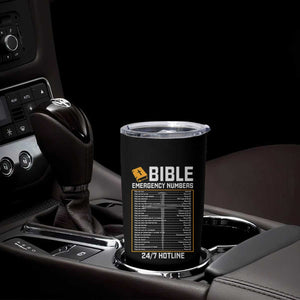 Bible Emergency Numbers Tumbler Cup Funny Christian Bible Jesus Religious TS10 Print Your Wear