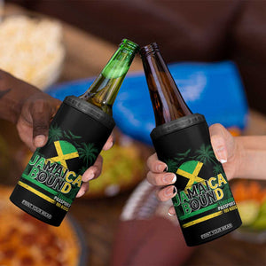 Jamaican Travel 4 in 1 Can Cooler Tumbler Straight Trippin Jamaica Vacation Retro TS10 Print Your Wear