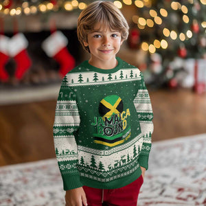 Jamaican Travel Ugly Christmas Sweater Straight Trippin Jamaica Vacation Retro TS10 Forest Green Beige Print Your Wear