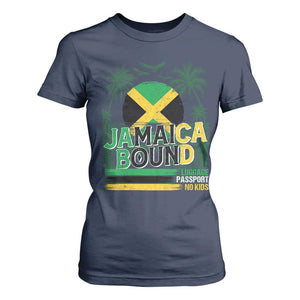 Jamaican Travel T Shirt For Women Straight Trippin Jamaica Vacation Retro TS10 Navy Print Your Wear