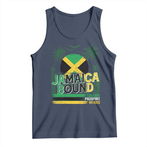 Jamaican Travel Tank Top Straight Trippin Jamaica Vacation Retro TS10 Navy Print Your Wear