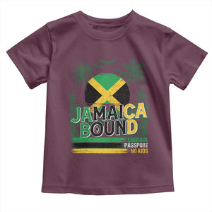 Jamaican Travel Toddler T Shirt Straight Trippin Jamaica Vacation Retro TS10 Maroon Print Your Wear
