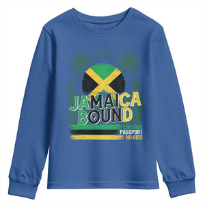 Jamaican Travel Youth Sweatshirt Straight Trippin Jamaica Vacation Retro TS10 Royal Blue Print Your Wear