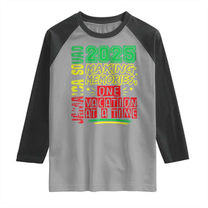 Vacation Jamaica 2025 Raglan Shirt Matching Family Jamaica Squad TS10 Sport Gray Black Print Your Wear
