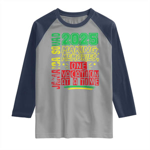 Vacation Jamaica 2025 Raglan Shirt Matching Family Jamaica Squad TS10 Sport Gray Navy Print Your Wear