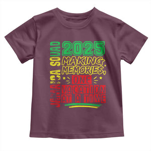 Vacation Jamaica 2025 Toddler T Shirt Matching Family Jamaica Squad TS10 Maroon Print Your Wear