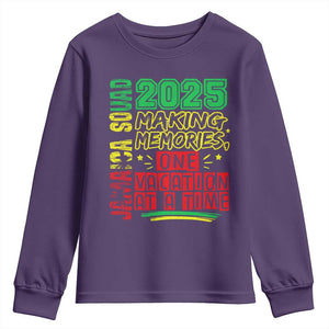 Vacation Jamaica 2025 Youth Sweatshirt Matching Family Jamaica Squad TS10 Purple Print Your Wear