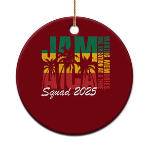 Family Vacation Jamaica 2025 Ceramic Ornament Matching Girls Trip Jamaica Squad TS10 1pc Red Print Your Wear