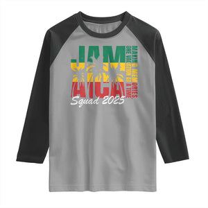 Family Vacation Jamaica 2025 Raglan Shirt Matching Girls Trip Jamaica Squad TS10 Sport Gray Black Print Your Wear