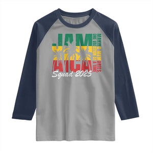 Family Vacation Jamaica 2025 Raglan Shirt Matching Girls Trip Jamaica Squad TS10 Sport Gray Navy Print Your Wear