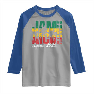Family Vacation Jamaica 2025 Raglan Shirt Matching Girls Trip Jamaica Squad TS10 Sport Gray Royal Print Your Wear