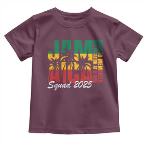 Family Vacation Jamaica 2025 Toddler T Shirt Matching Girls Trip Jamaica Squad TS10 Maroon Print Your Wear